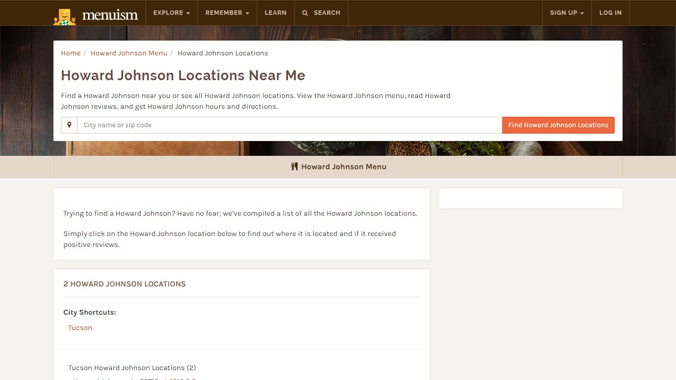 Howard Johnson Locations Near Me + Reviews & Menu